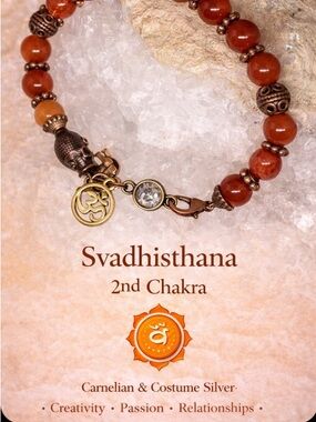 Svadhisthana 2nd Chakra Genuine Carnelian -The Yogi Chakra Collection